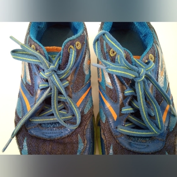 Skechers Go Run 4 Big Kid Blue Green Active Sneakers 3.5 Laces - Picture 5 of 13